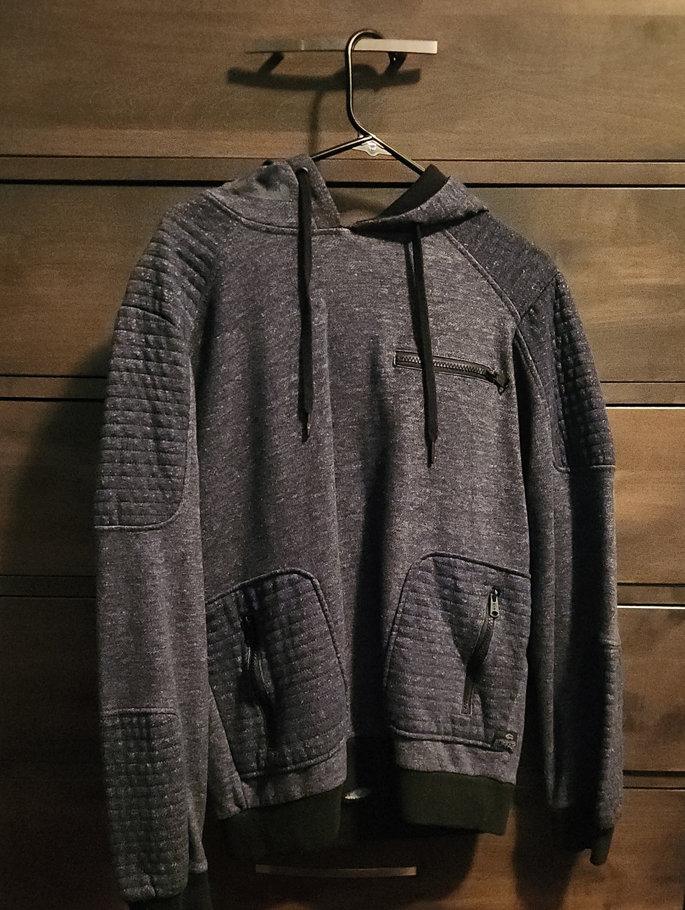 Men's Navy Blue Hooded Pullover Sweatshirt